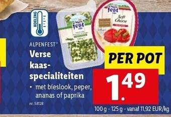 Lidl Verse kaasspecialiteiten aanbieding