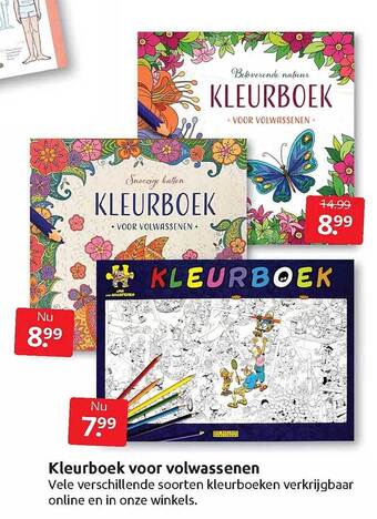 Boekenvoordeel Kleurboek voor volwassenen aanbieding