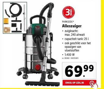 Lidl Parkside alleszuiger aanbieding