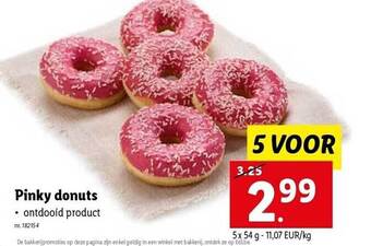 Lidl Pinky donuts aanbieding
