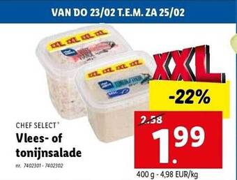 Vlees of tonijnsalade