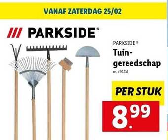 Lidl Parkside tuingereedschap aanbieding