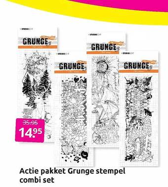 Actie pakket grunge stempel combi set