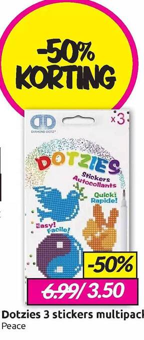 Boekenvoordeel Dotzies 3 stickers multipack aanbieding
