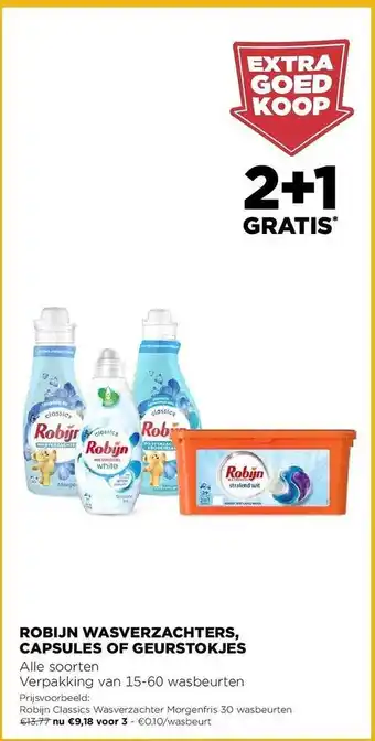 Jumbo Robijn wasverzachters, capsules of geurstokjes aanbieding