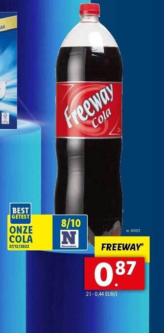 Lidl Freeway cola aanbieding