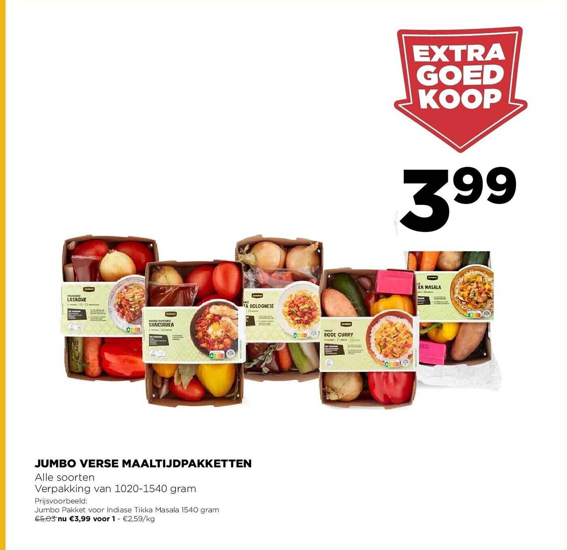 Jumbo verse maaltijpaketten promotie bij Jumbo