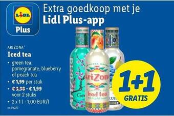 Lidl Arizona iced tea aanbieding