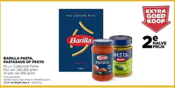 Jumbo Barilla pasta, pastasaus of pesto aanbieding