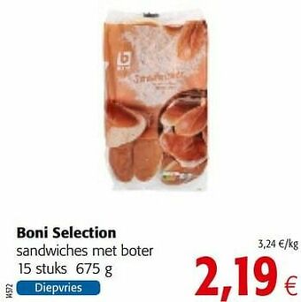 Colruyt Boni selection sandwiches met boter aanbieding