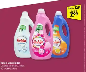Big Bazar Robijn Wasmiddel 3 Liter, 60 wasbeurten aanbieding