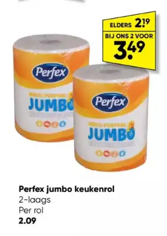 Perfex Jumbo Keukenrol 2-laags Per rol