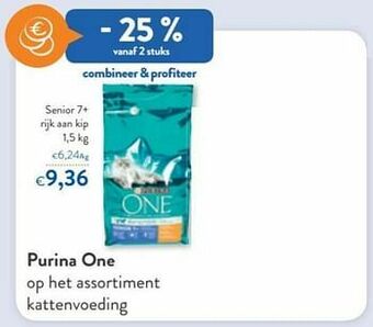 OKay Purina one senior 7+ rijk aan kip aanbieding
