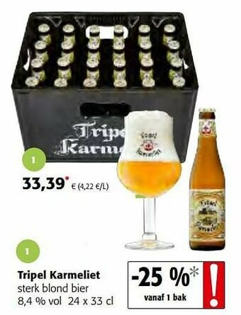 Colruyt Tripel karmeliet sterk blond bier aanbieding