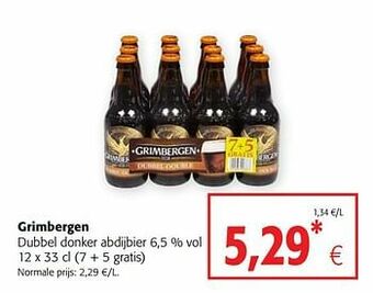 Colruyt Grimbergen dubbel donker abdijbier aanbieding