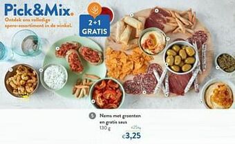 OKay Nems met groenten en gratis saus aanbieding