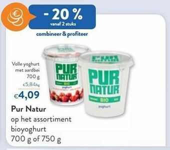 OKay Pur natur volle yoghurt met aardbei aanbieding