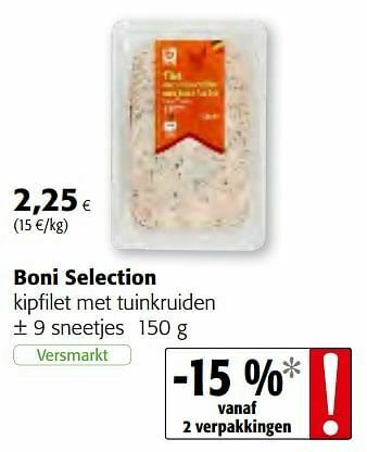 Colruyt Boni selection kipfilet met tuinkruiden aanbieding