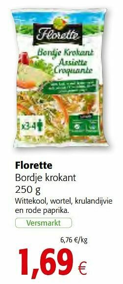 Colruyt Florette bordje krokant aanbieding