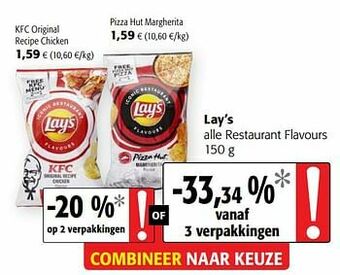 Colruyt Lay’s alle restaurant flavours aanbieding