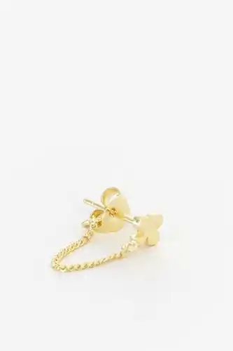 Sissy-boy anna + nina single club chain oorbel gold plated