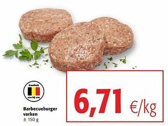 Colruyt Barbecueburger varken aanbieding