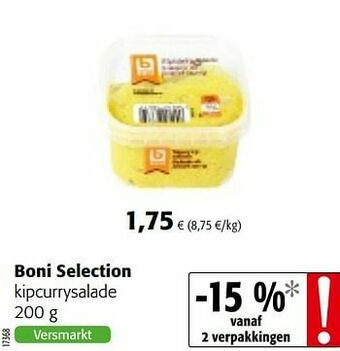 Colruyt Boni selection kipcurrysalade aanbieding