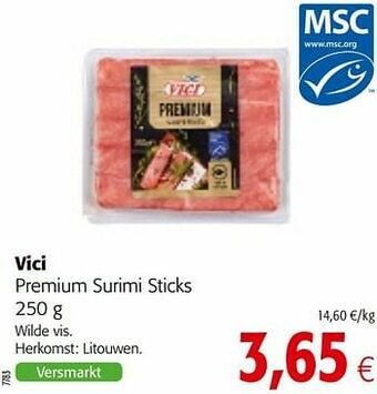 Colruyt Vici premium surimi sticks aanbieding