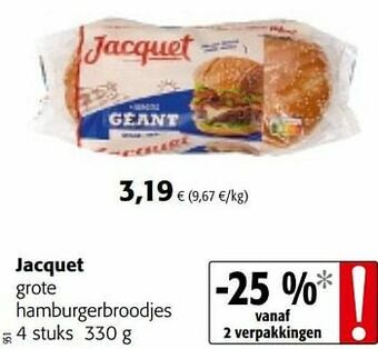 Jacquet grote hamburgerbroodjes