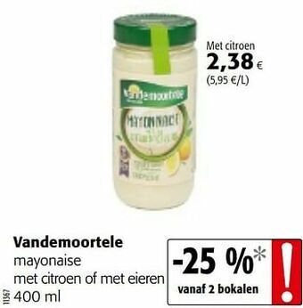 Colruyt Vandemoortele mayonaise met citroen of met eieren aanbieding
