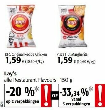 Colruyt Lay’s alle restaurant flavours aanbieding