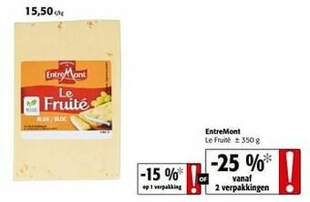 Colruyt Entremont le fruité aanbieding