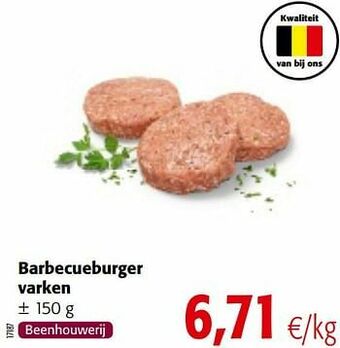 Colruyt Barbecueburger varken aanbieding