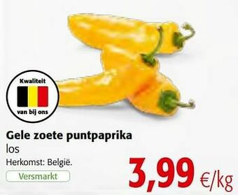 Gele zoete puntpaprika
