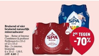 Delhaize Bruisend of niet bruisend natuurlijk mineraalwater aanbieding