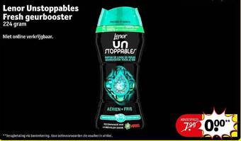 Kruidvat Lenor unstoppables fresh geurbooster aanbieding
