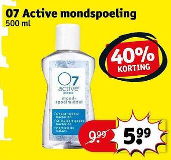 Kruidvat 07 active mondspoeling aanbieding