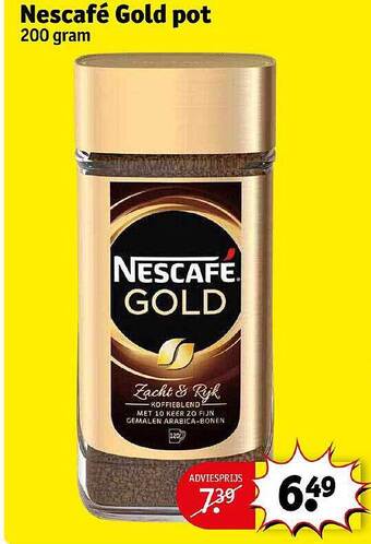 Kruidvat Nescafé gold pot aanbieding
