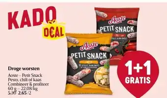 Delhaize Droge worsten aoste aanbieding