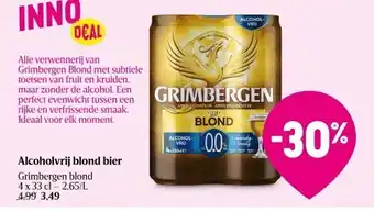 Delhaize Alcoholvrij blond bier aanbieding