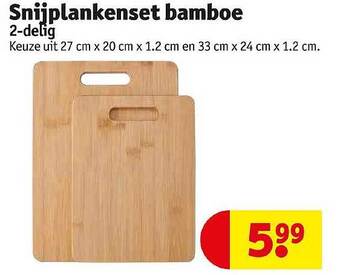 Kruidvat Snijplankenset bamboe aanbieding