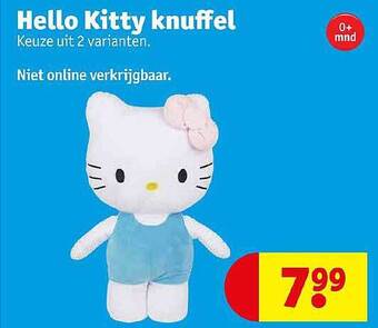 Kruidvat Hello kitty knuffel aanbieding