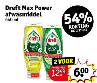 Kruidvat Dreft max power afwasmiddel aanbieding