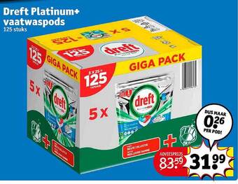 Kruidvat Dreft platinum vaatwaspods aanbieding