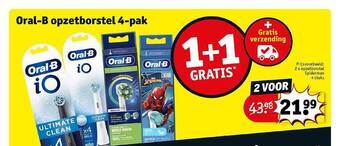 Kruidvat Oral-b opzetborstel 4-pak aanbieding