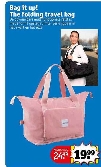 Kruidvat Bag it up! the folding travel bag aanbieding