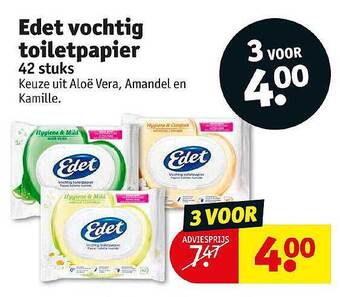 Kruidvat Edet vochtig toiletpapier aanbieding