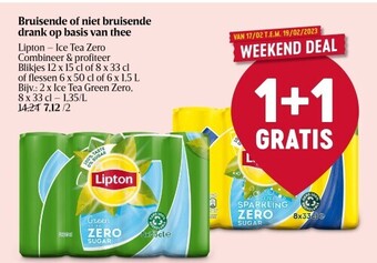 Delhaize Bruisende of niet bruisende drank op basis van thee lipton aanbieding
