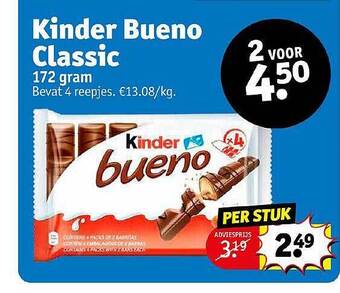 Kruidvat Kinder bueno classic aanbieding