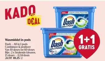 Delhaize Wasmiddel in pods dash aanbieding